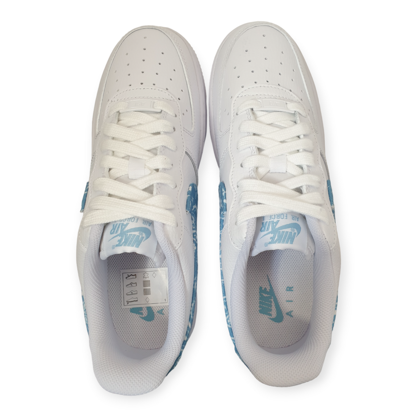 Nike Air Force 1 Low '07 Essential White Worn Blue Paisley