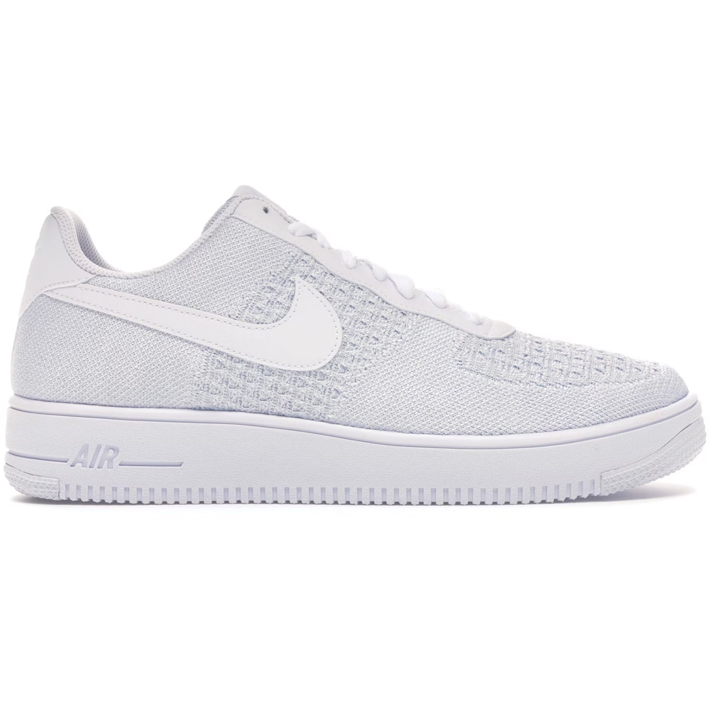 Light gray sneaker with white Nike logo on a white background