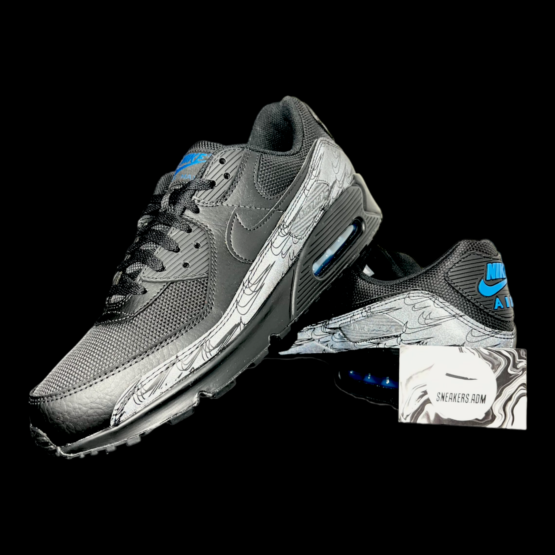 Nike air max 2025 90 reflective black