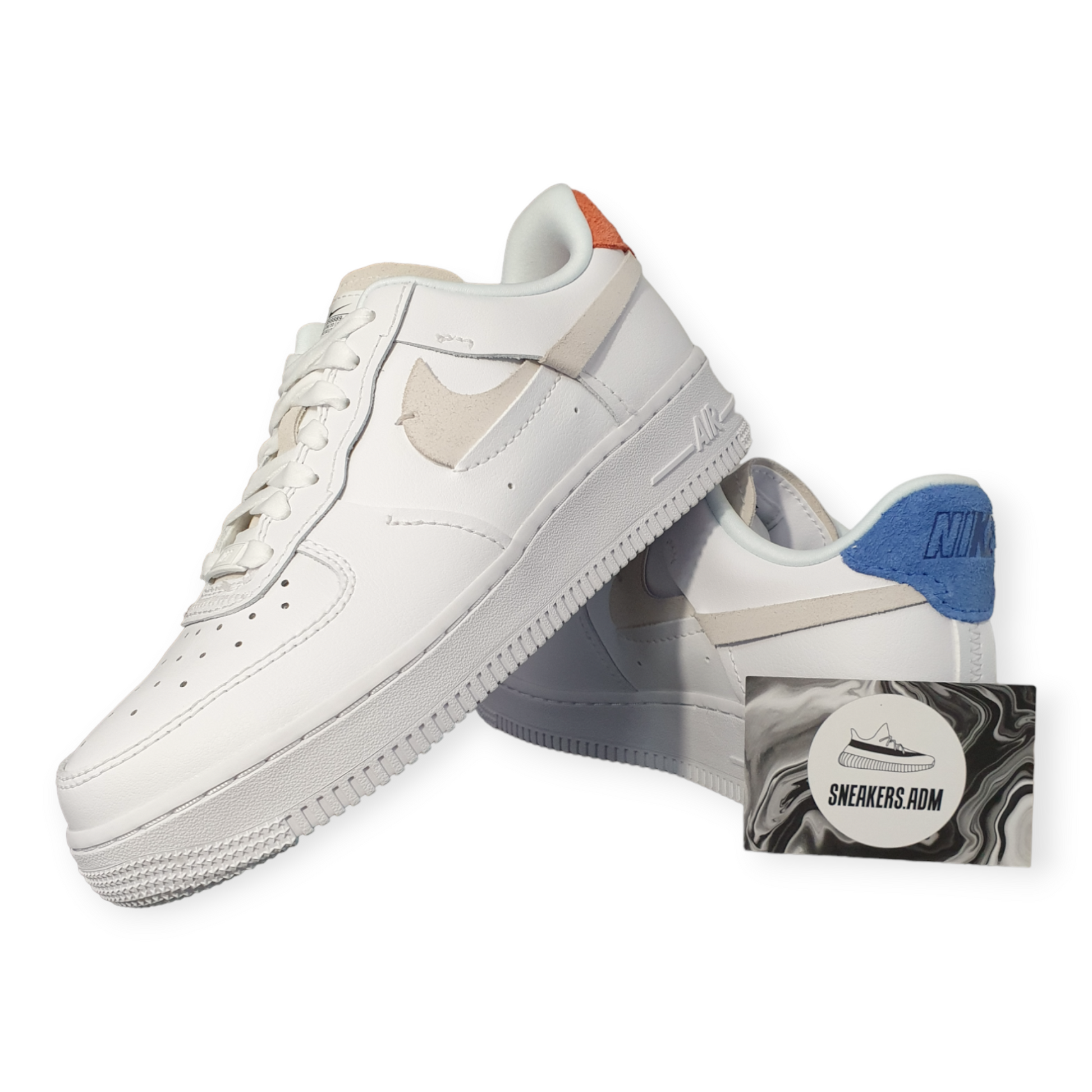 Nike Air Force 1 LX Vandalised White Sneakers.ADM