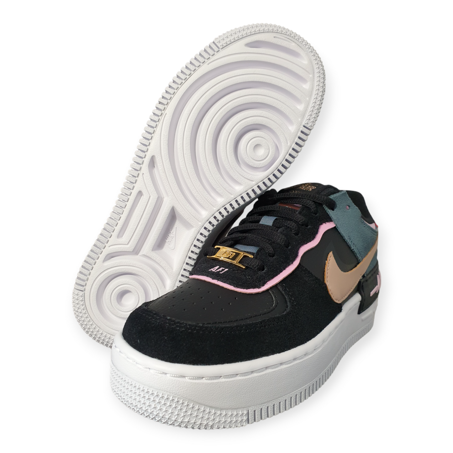 Nike Air Force 1 Low Shadow Black Light Arctic Pink Claystone Red