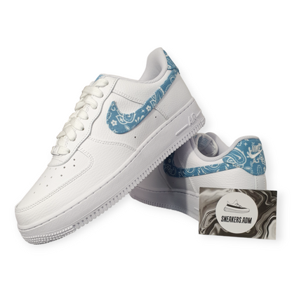 Nike Air Force 1 Low '07 Essential White Worn Blue Paisley
