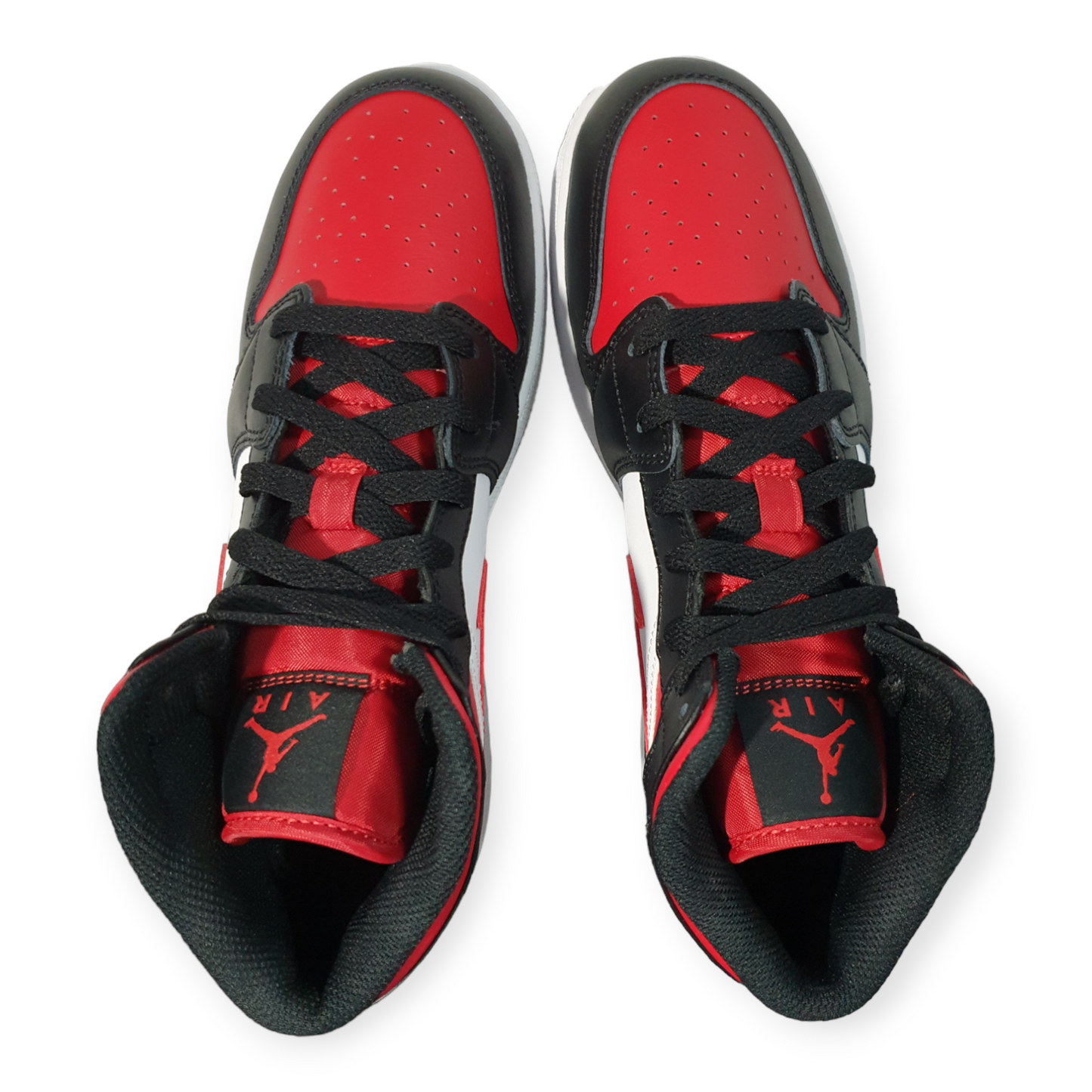 Nike Air Jordan 1 Mid Black Fire Red