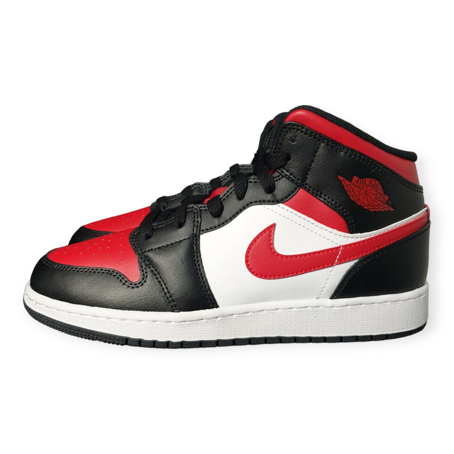 Nike Air Jordan 1 Mid Black Fire Red