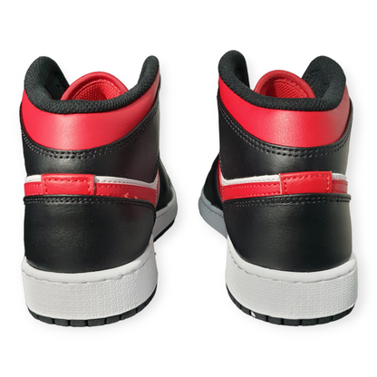 Nike Air Jordan 1 Mid Black Fire Red
