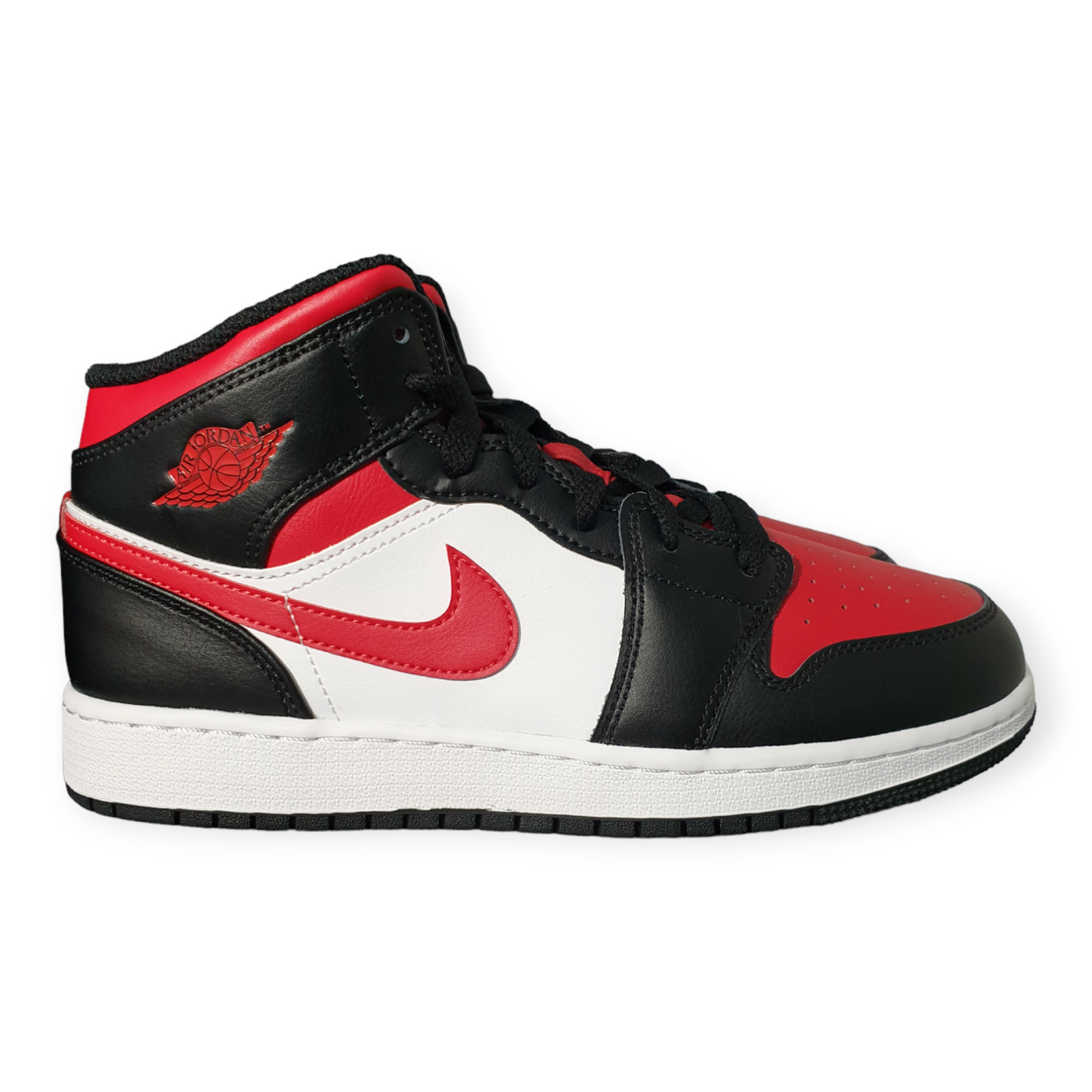 Nike Air Jordan 1 Mid Black Fire Red