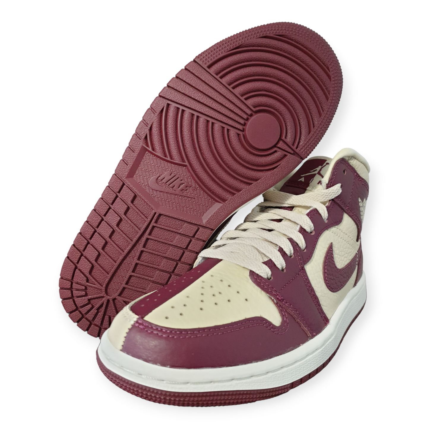 Nike Air Jordan 1 Mid SE Split Beach Cherrywood Red