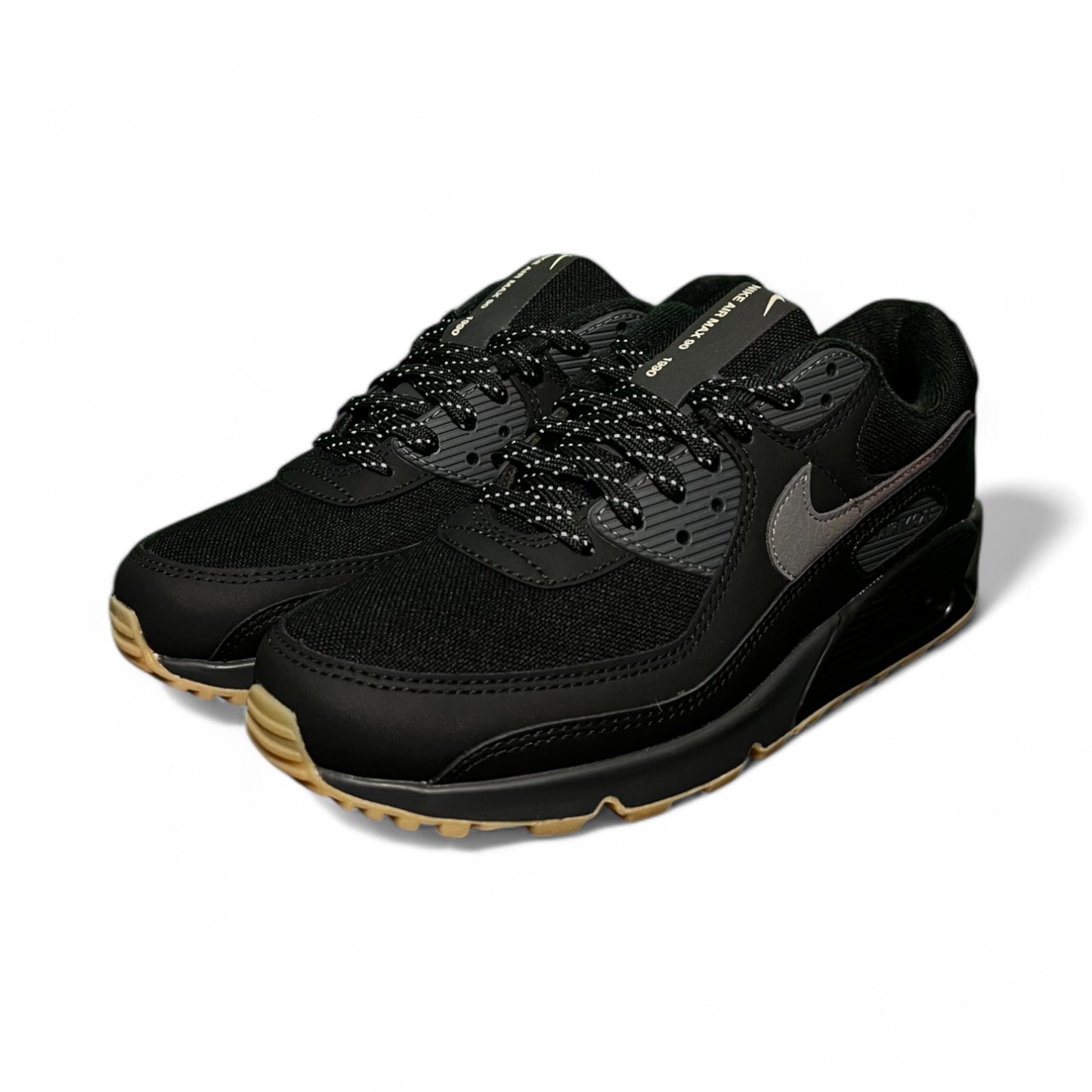 Nike Air Max 90 Black Smoke Grey Gum Reflective