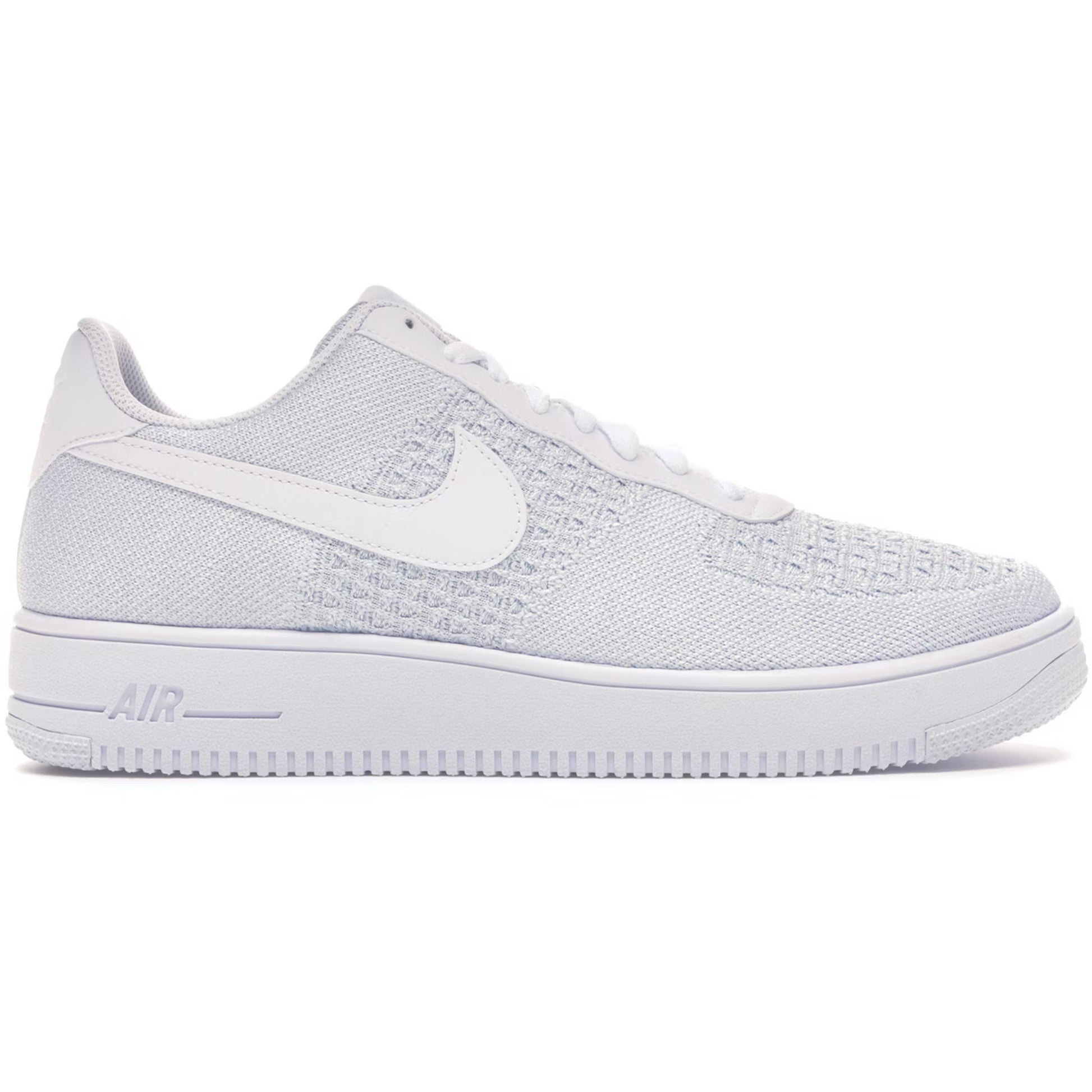 Light gray sneaker with white Nike logo on a white background