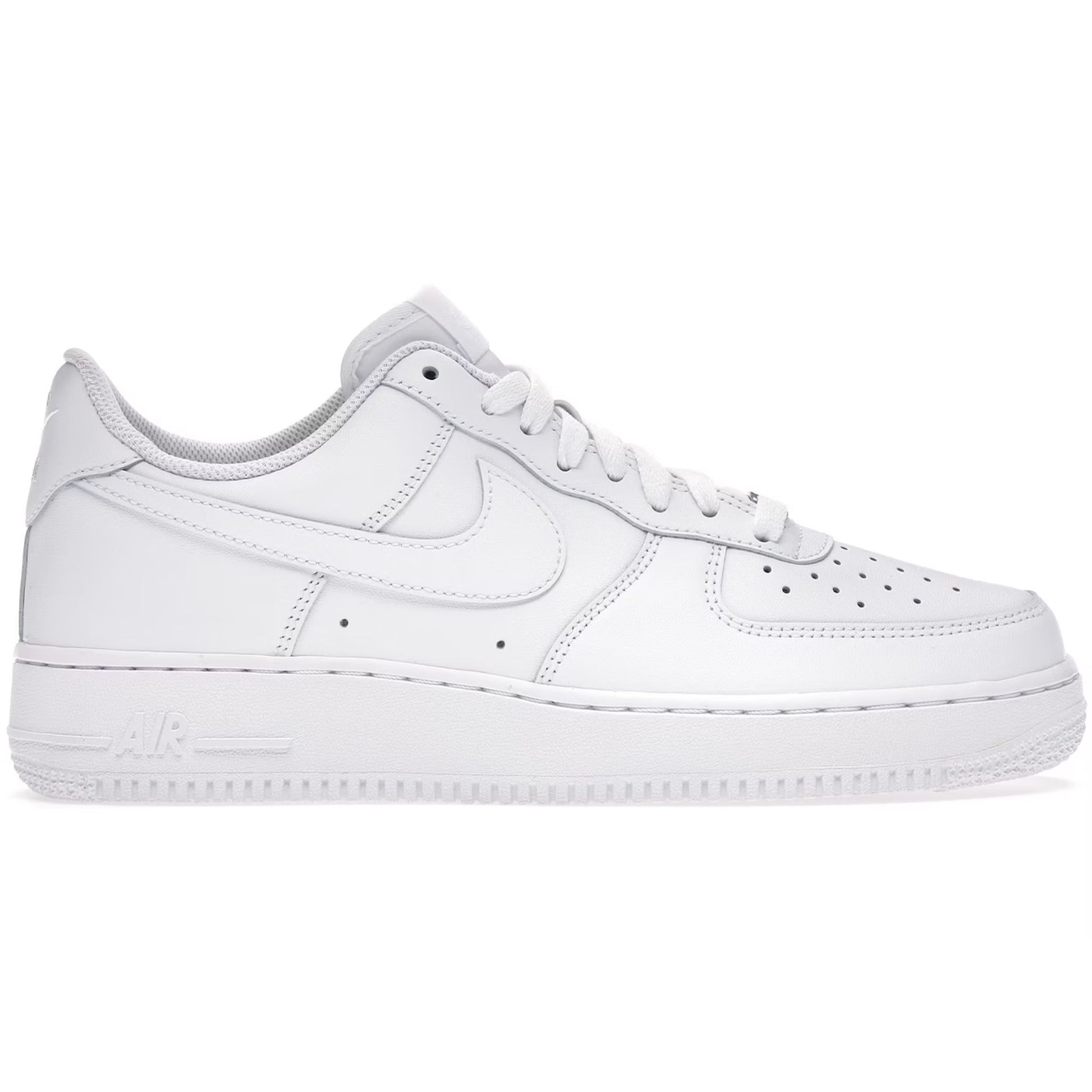 White sneaker with Nike logo on a white background