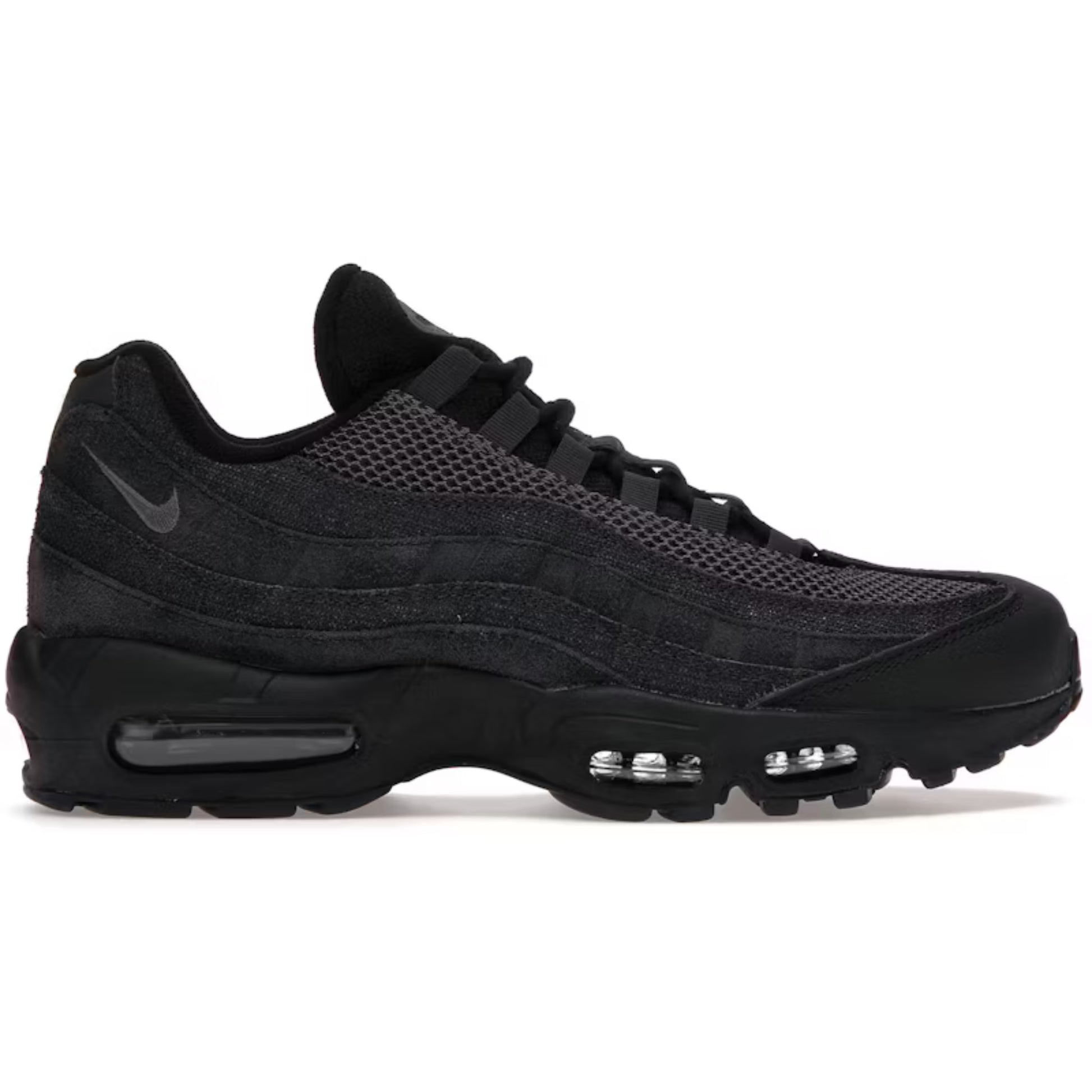 Black sneaker with visible Nike logo on a white background
